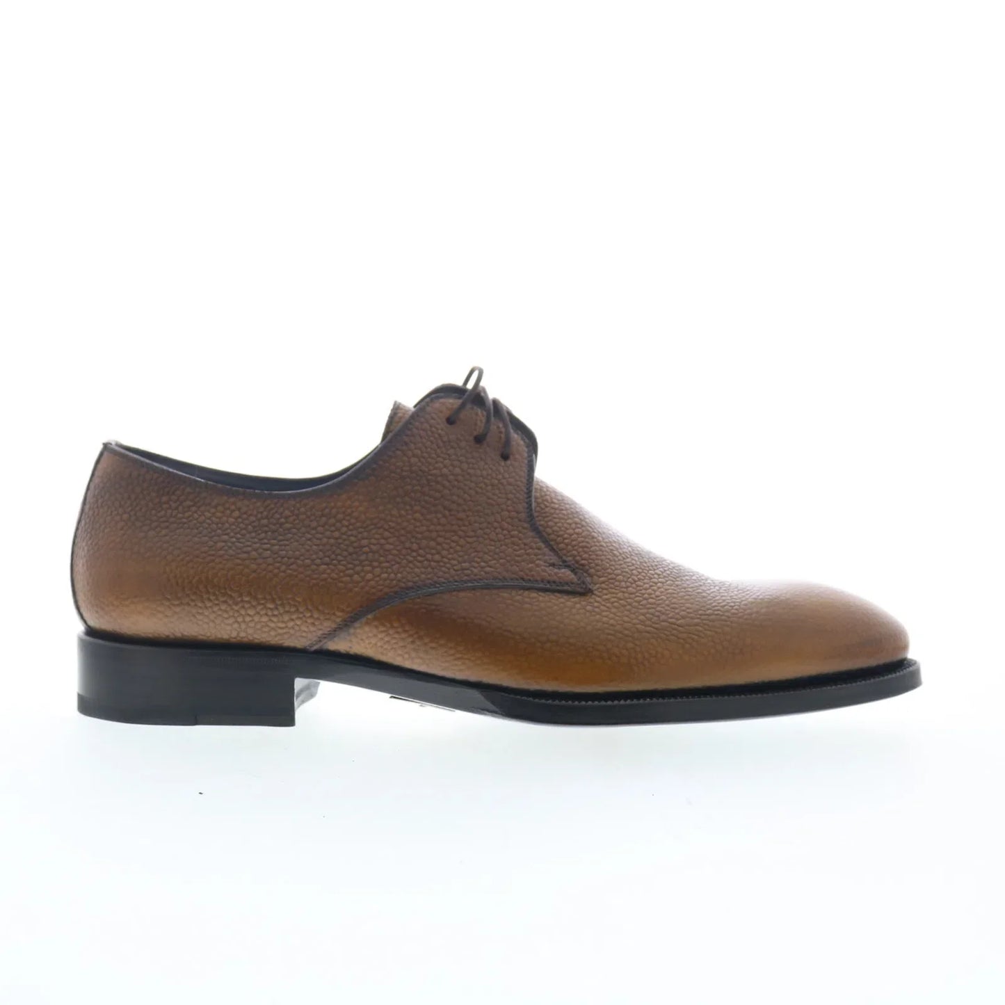 Di Bianco SBP899 Mens Brown Leather Oxfords & Lace Ups Plain Toe Shoes