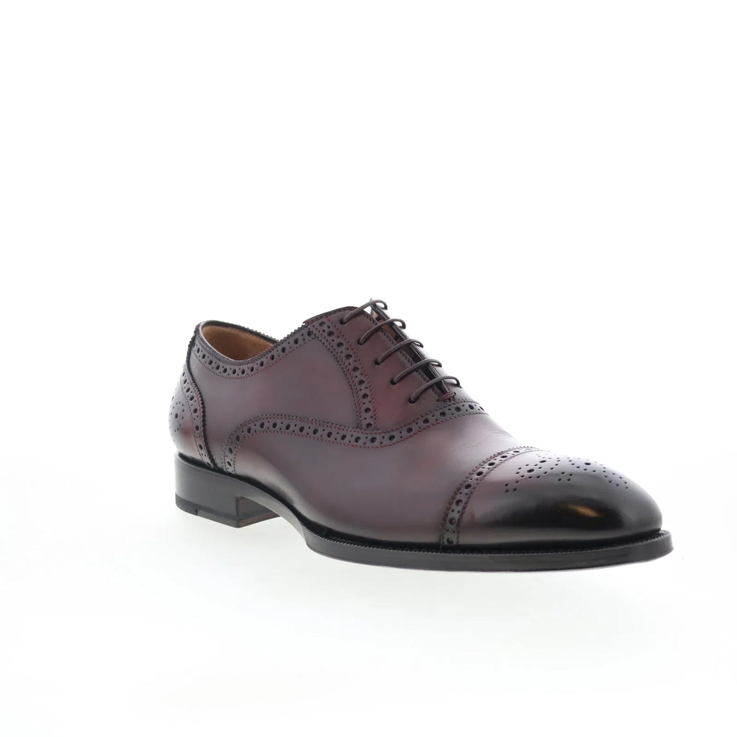 Di Bianco SBP926 Mens Brown Leather Oxfords & Lace Ups Cap Toe Shoes