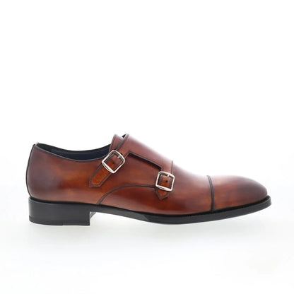Di Bianco SBP934 Mens Brown Leather Loafers & Slip Ons Casual Shoes