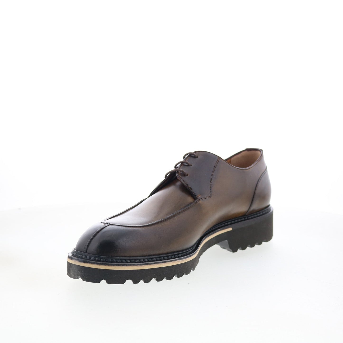 Di Bianco Sc598 Mens Brown Leather Lace Up Oxfords & Lace Ups Casual Shoes