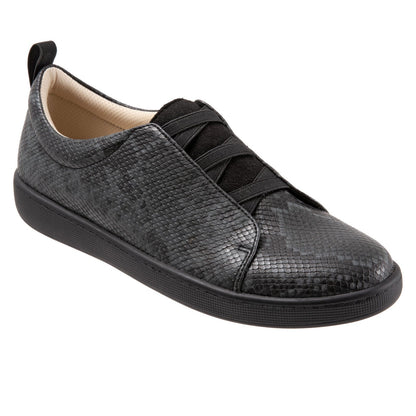 Trotters Avrille T2051-083 Womens Black Wide Lifestyle Sneakers Shoes
