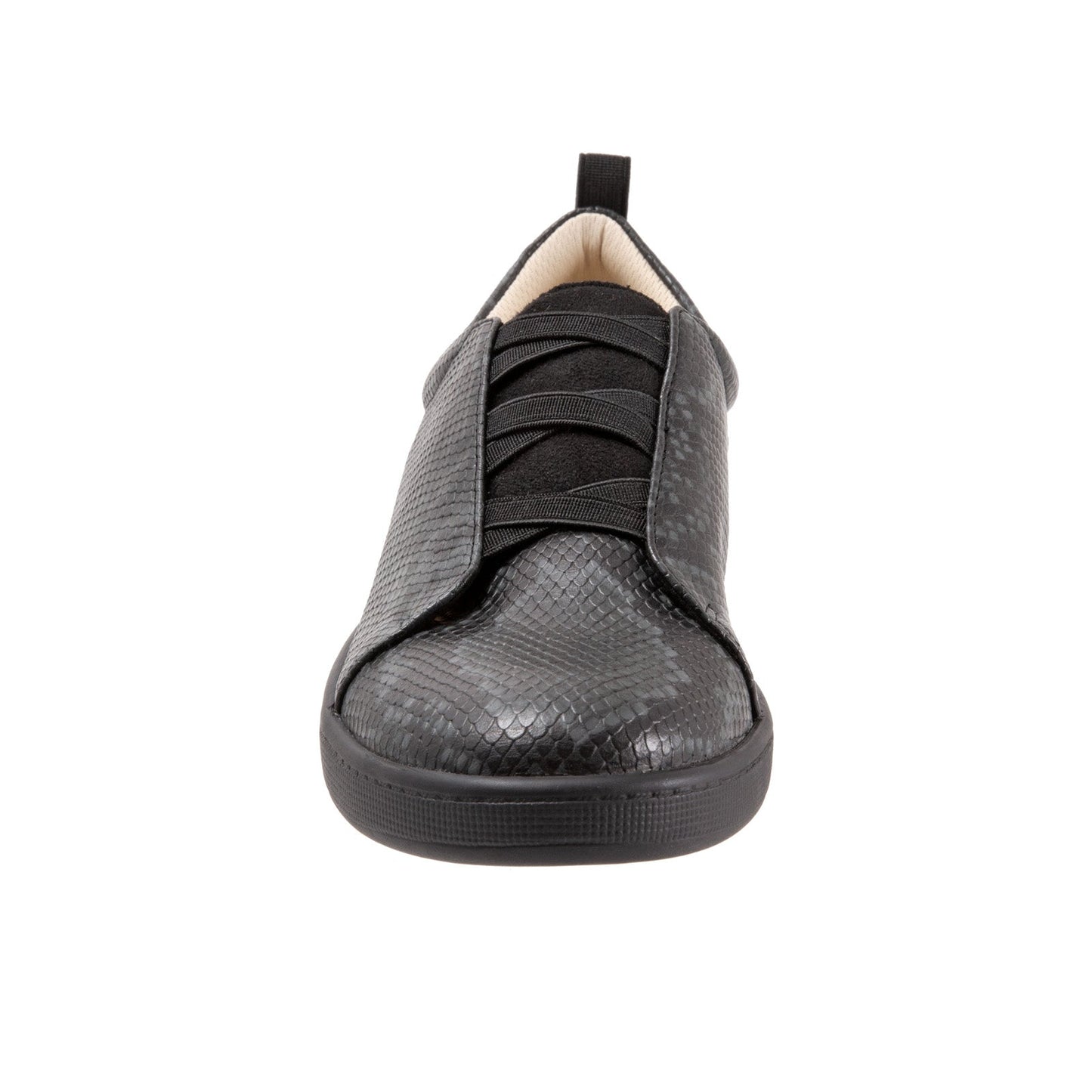 Trotters Avrille T2051-083 Womens Black Wide Lifestyle Sneakers Shoes