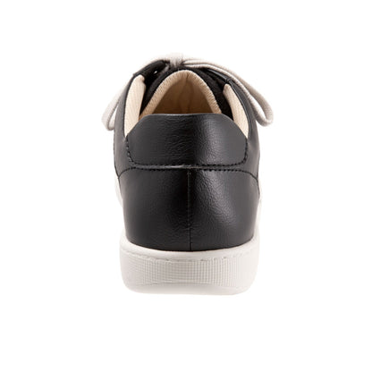 Trotters Adore T2117-001 Womens Black Leather Lace Up Lifestyle Sneakers Shoes