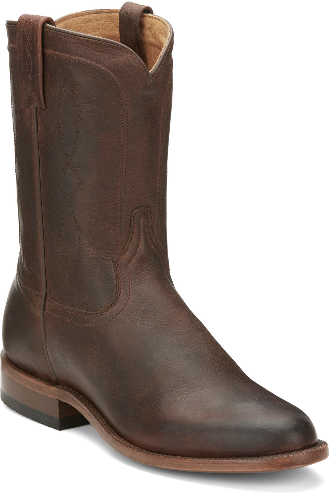 Tony Lama Monterey Round Toe Cowhide Mens Brown Wide Cowboy Western Boots