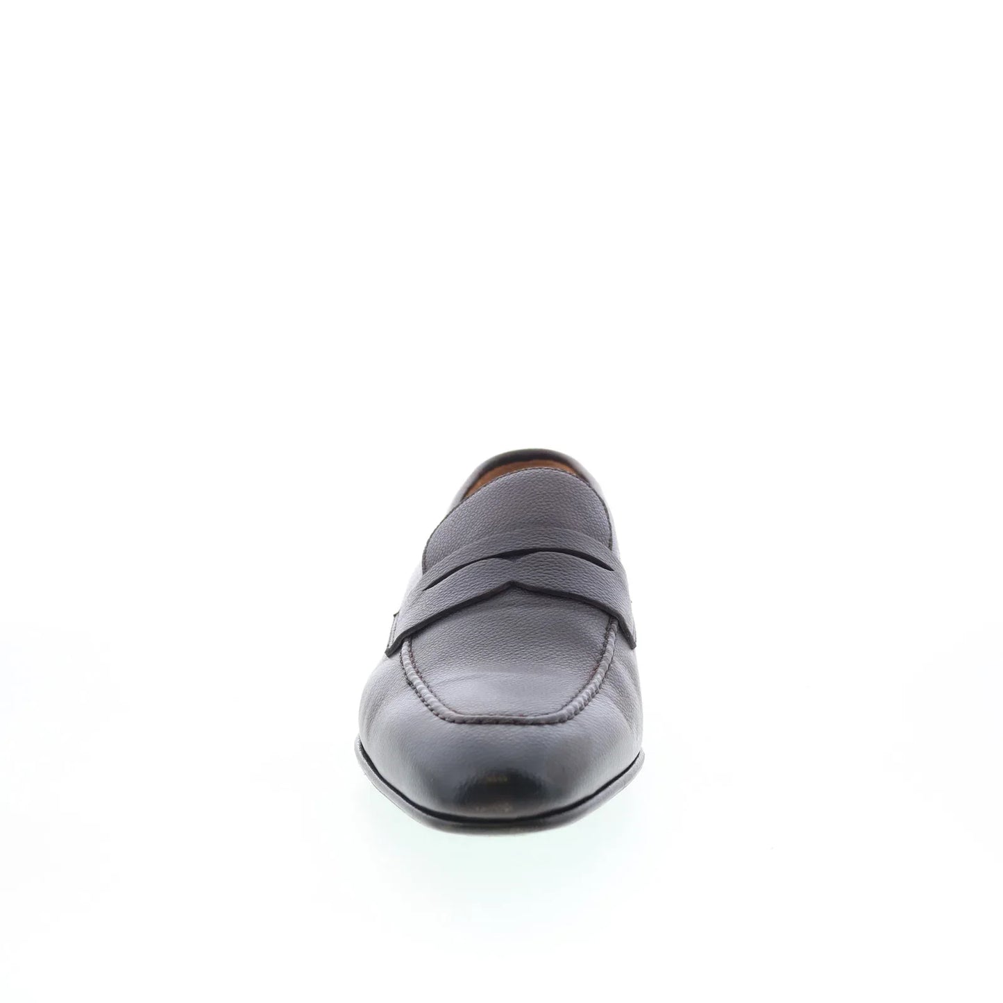 Pastori by Di Bianco Tacitus Mens Brown Leather Loafers & Slip Ons Penny Shoes