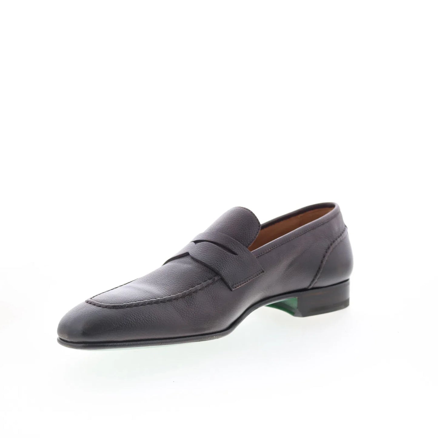 Pastori by Di Bianco Tacitus Mens Brown Leather Loafers & Slip Ons Penny Shoes