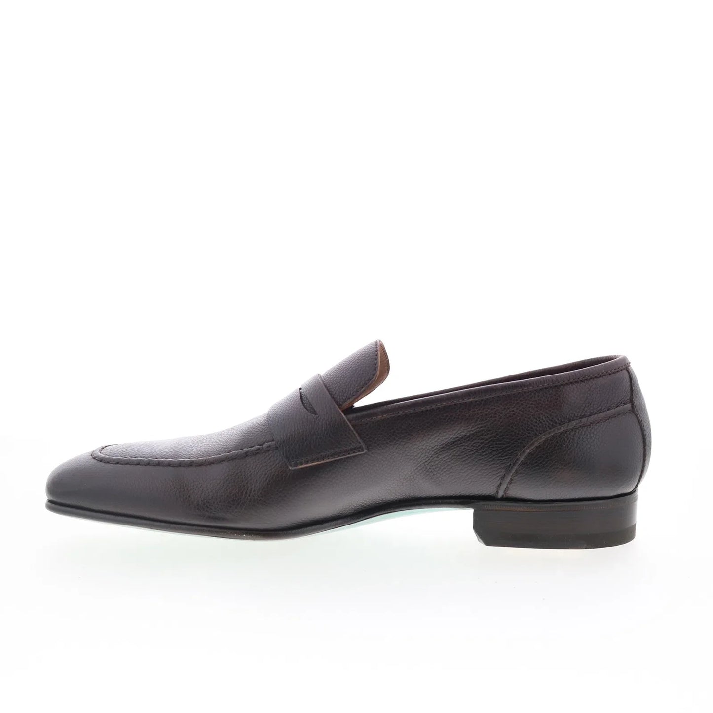 Pastori by Di Bianco Tacitus Mens Brown Leather Loafers & Slip Ons Penny Shoes