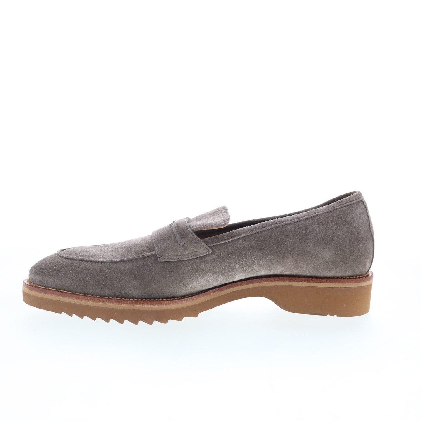 Pastori by Di Bianco Titus Mens Gray Suede Loafers & Slip Ons Penny Shoes