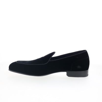 Di Bianco Vomero Mens Black Velvet Loafers & Slip Ons Casual Shoes