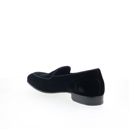 Di Bianco Vomero Mens Black Velvet Loafers & Slip Ons Casual Shoes
