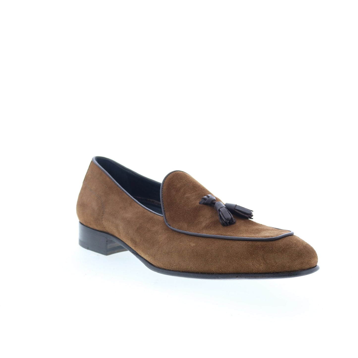 Di Bianco Vomero Mens Brown Suede Slip On Loafers & Slip Ons Casual Shoes
