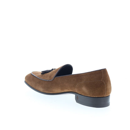 Di Bianco Vomero Mens Brown Suede Slip On Loafers & Slip Ons Casual Shoes