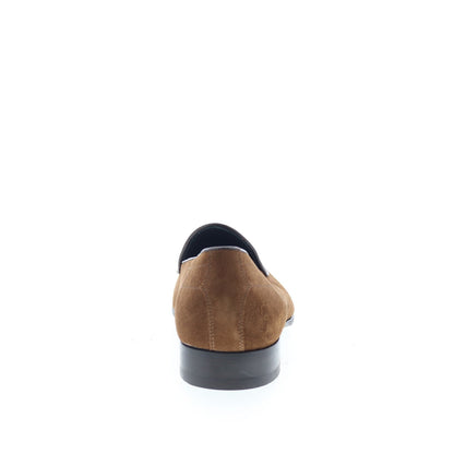 Di Bianco Vomero Mens Brown Suede Slip On Loafers & Slip Ons Casual Shoes