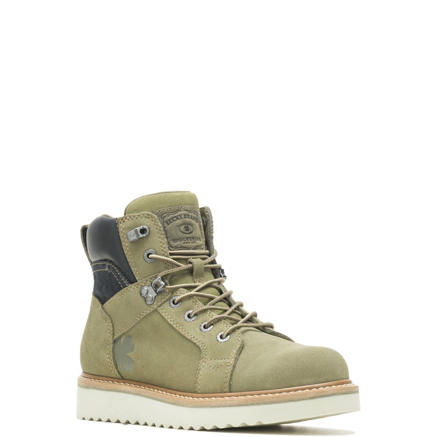 Wolverine Lucky Worker 6" W080079 Mens Green Leather Work & Safety Boots