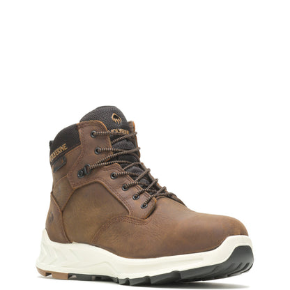 Wolverine Shiftplus LX DSPRG Waterproof Mid Mens Brown Wide Work Boots