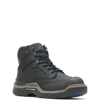 Wolverine Raider DuraShocks HD WP CarbonMax 6" Mens Black Work Boots
