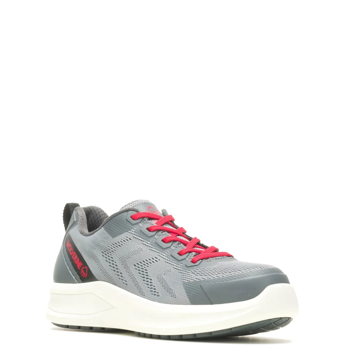 Wolverine Bolt Knit Durashocks DuraSpring CarbonMax Low Mens Gray Work Shoes