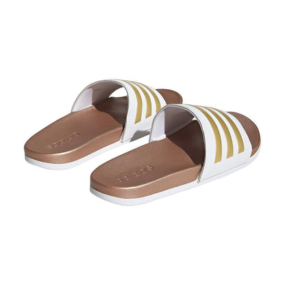 Adilette Comfort Women's Slides :Cloud White | Matte Gold