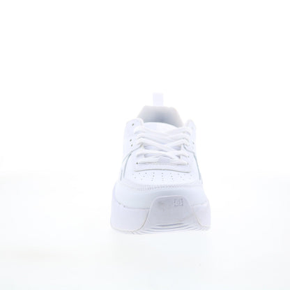 DC E.Tribeka Platform Womens White Leather Skate Inspired Sneakers Shoes
