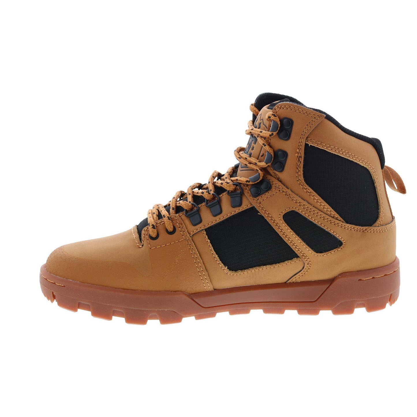 DC Pure High-Top Water Resistant Boot Mens Brown Skate Sneakers Shoes