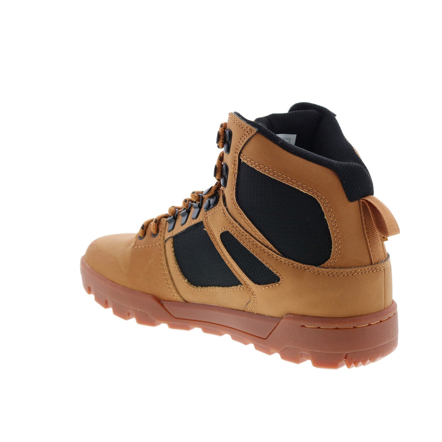 DC Pure High-Top Water Resistant Boot Mens Brown Skate Sneakers Shoes