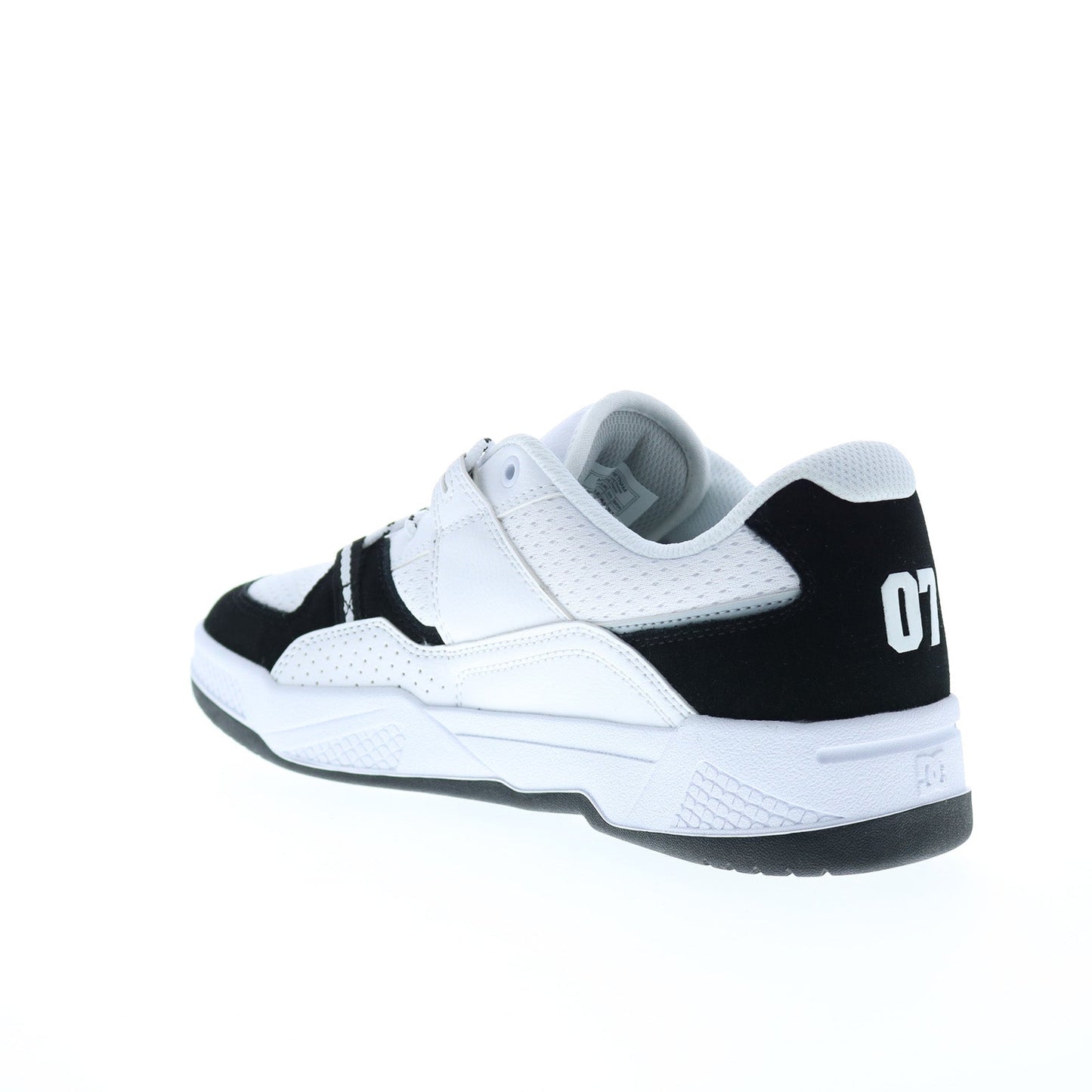 DC Construct ADYS100822-BKW Mens White Leather Skate Sneakers Shoes