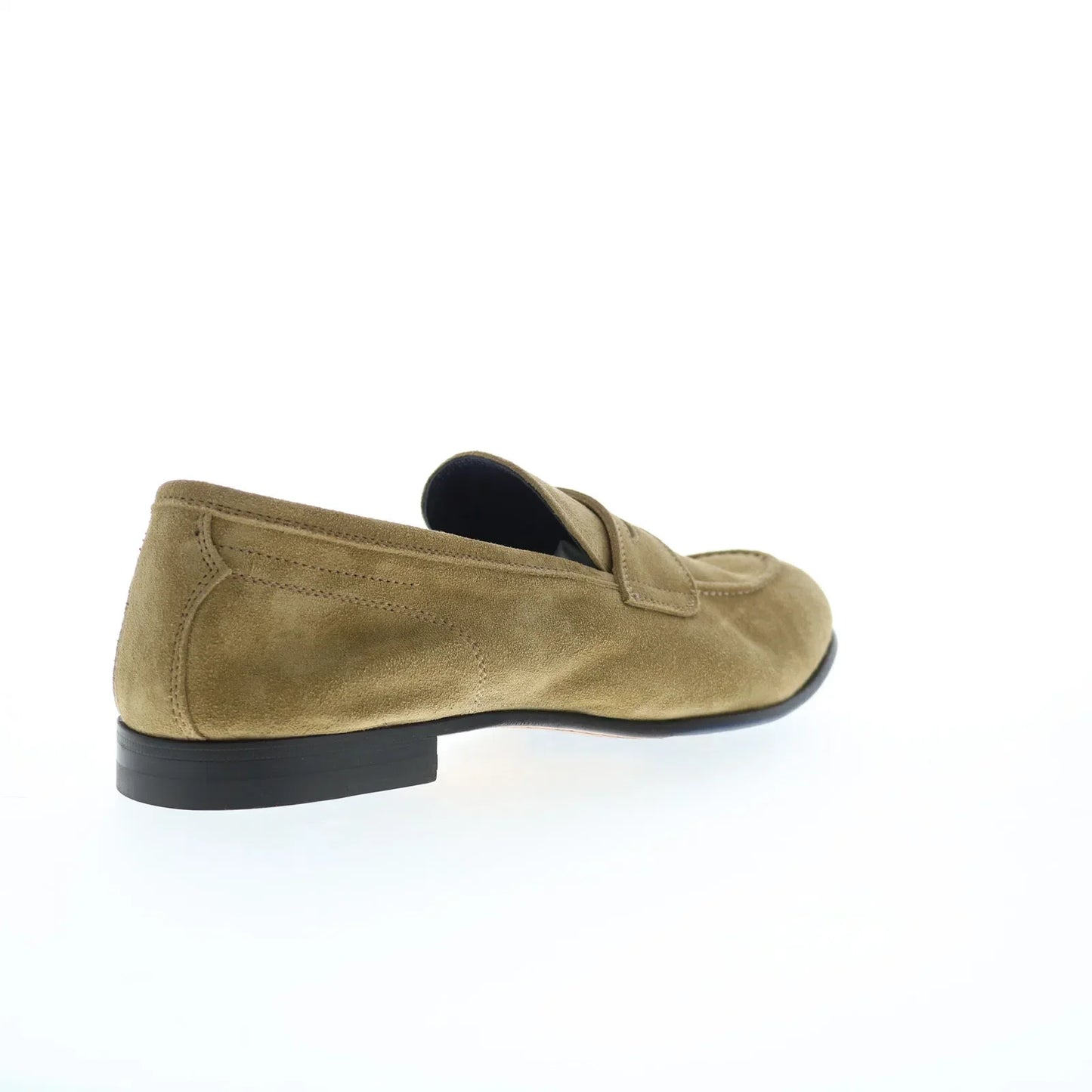 Di Bianco Agata Mens Brown Suede Slip On Loafers & Slip Ons Penny Shoes