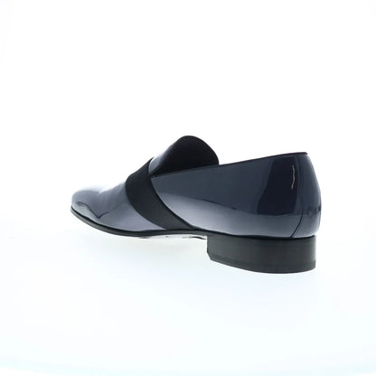 Di Bianco Andria Patent Tuxedo Mens Blue Loafers & Slip Ons Casual Shoes