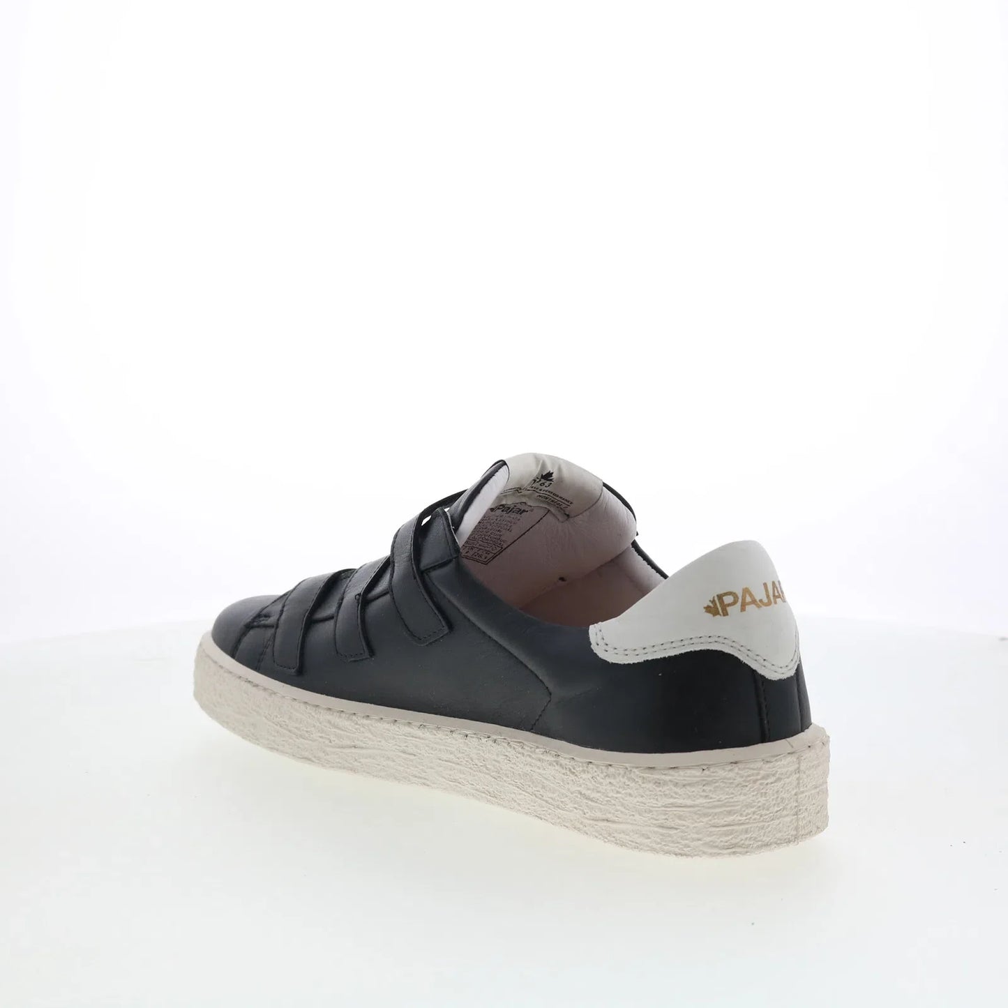 Pajar Barro 75219 Mens Black Leather Strap Lifestyle Sneakers Shoes