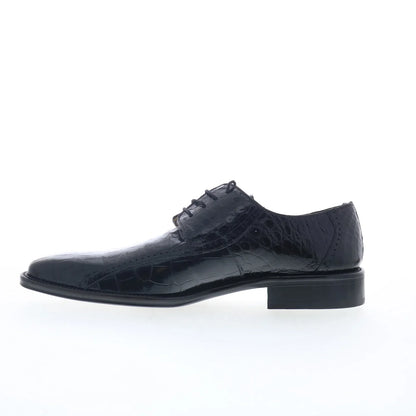 Ferrini Belly Alligator 4013 082 Mens Black Oxfords & Lace Ups Casual Shoes