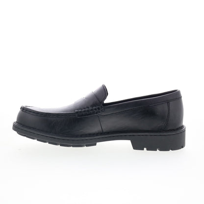 Born Langley BM0018703 Mens Black Leather Loafers & Slip Ons Penny Shoes