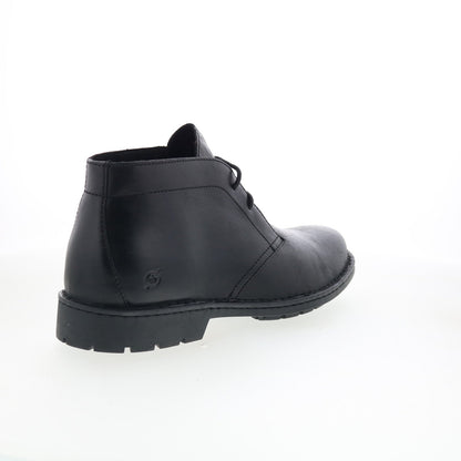 Born Lincoln BM0019503 Mens Black Leather Lace Up Chukkas Boots