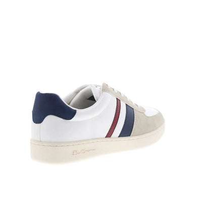 Ben Sherman Hyde BSMHYDV-1646 Mens White Lace Up Lifestyle Sneakers Shoes