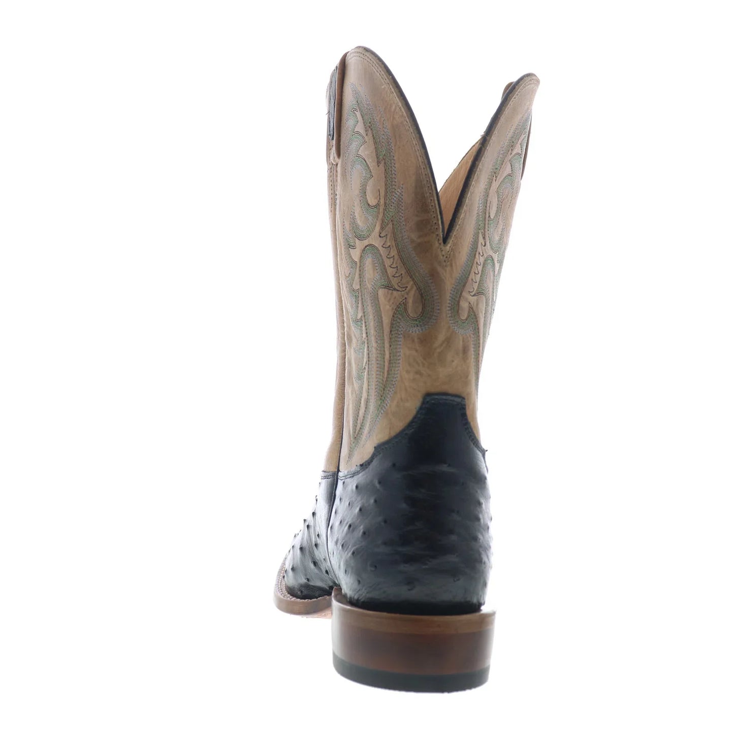 Tony Lama Castillo Full Quill Ostrich Made In USA Mens Black Western Boots
