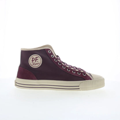 PF Flyers Center HI Vintage Mens Red Leather Lifestyle Sneakers Shoes