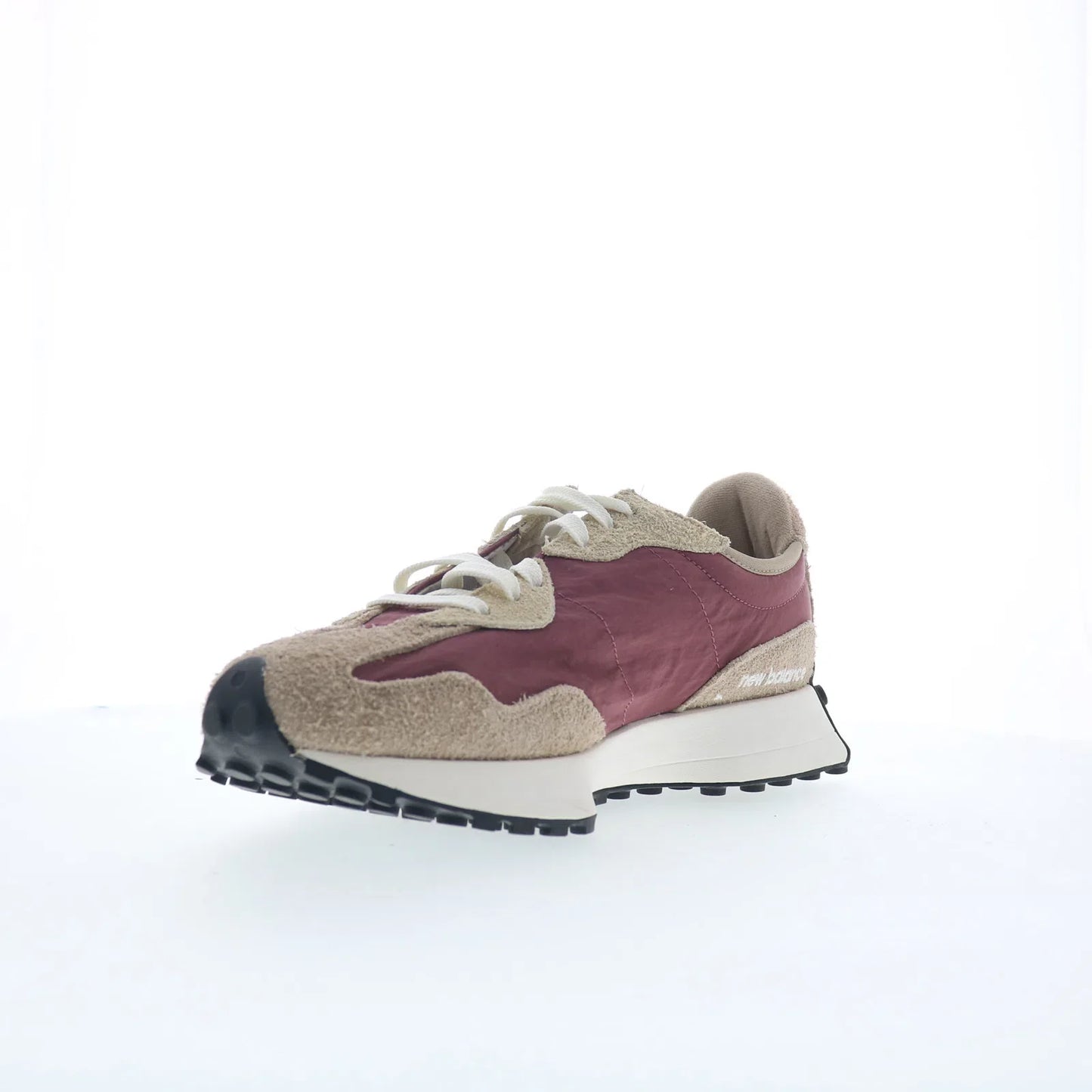 New Balance 327 MS327CP Mens Beige Leather Lace Up Lifestyle Sneakers Shoes