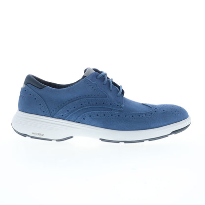 Rockport Noah Wingtip CJ4587 Mens Blue Wide Oxfords & Lace Ups Shoes