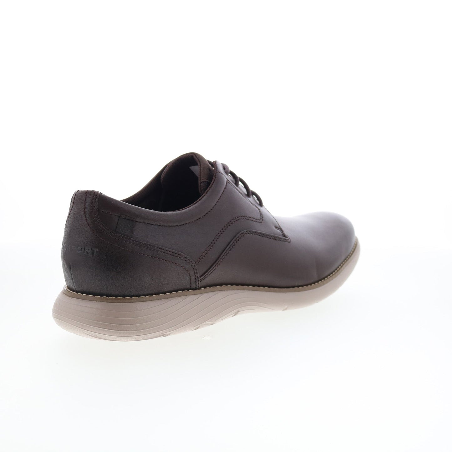 Rockport Garett Plain Toe Mens Brown Wide Oxfords & Lace Ups Plain Toe Shoes