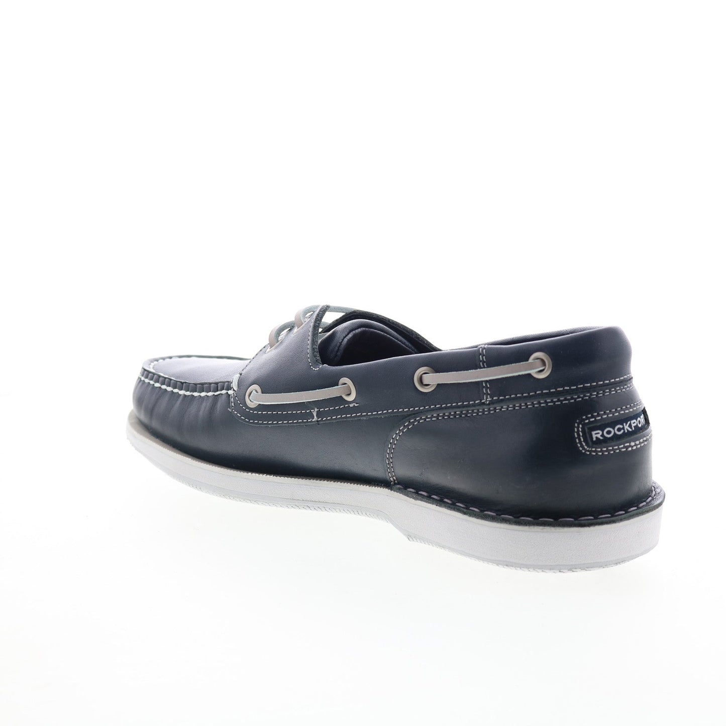 Rockport Perth CI8402 Mens Blue Wide Leather Loafers & Slip Ons Boat Shoes