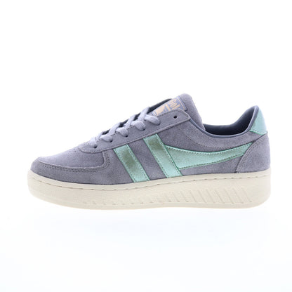 Gola Grandslam Flame CLB398 Womens Gray Suede Lace Up Lifestyle Sneakers Shoes