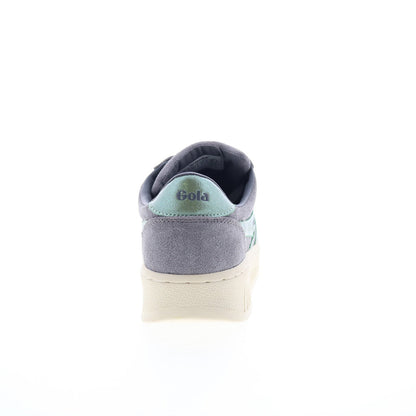 Gola Grandslam Flame CLB398 Womens Gray Suede Lace Up Lifestyle Sneakers Shoes