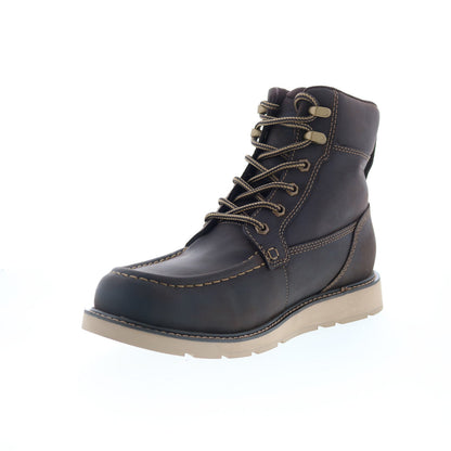Dunham Brisco Waterproof Lace Up Mens Brown Extra Wide Casual Dress Boots