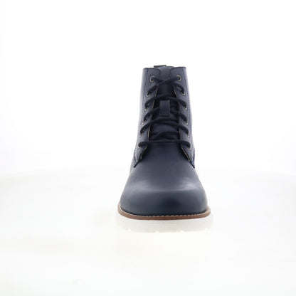 Dingo Blacktop DI-311 Mens Blue Leather Lace Up Casual Dress Boots