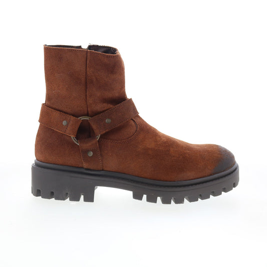 Dingo Road Trip DI-845 Mens Brown Leather Zipper Casual Dress Boots