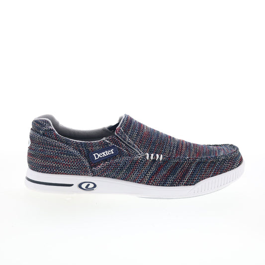 Dexter Kam DM0000497 Mens Blue Canvas Slip On Athletic Bowling Shoes