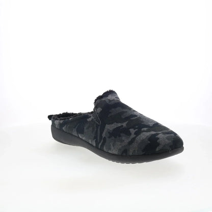 Spenco Dundee Wool SP2003BCM Mens Black Suede Slip On Clogs Slippers Shoes