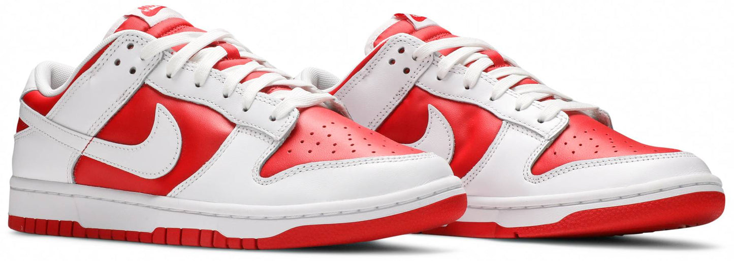 Nike Mens Dunk Low Sneakers - 'White University Red'