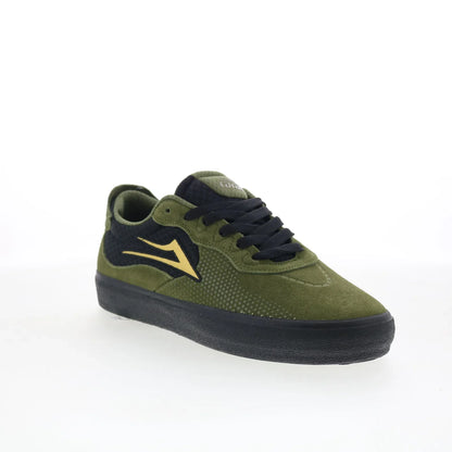 Lakai Essex Mens Green Suede Lace Up Skate Inspired Sneakers Shoes