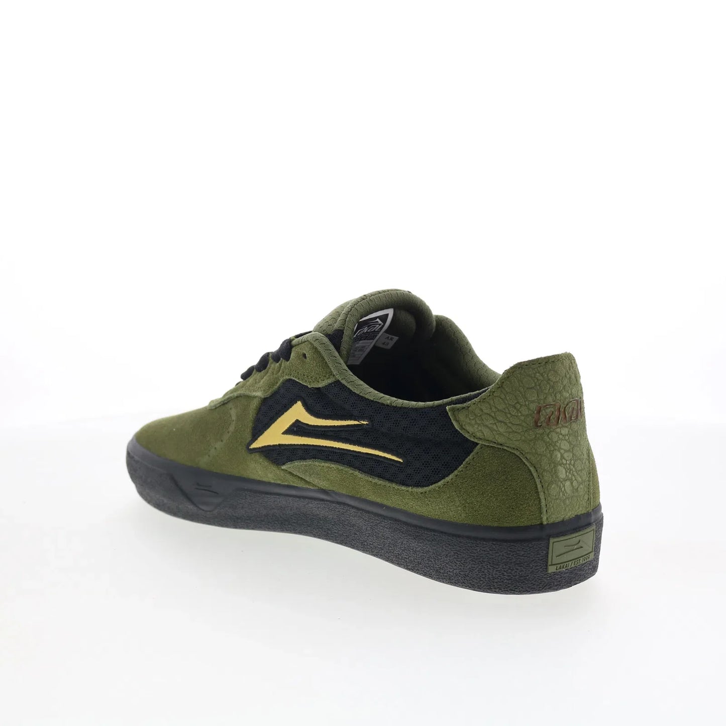 Lakai Essex Mens Green Suede Lace Up Skate Inspired Sneakers Shoes