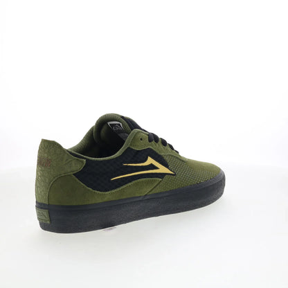 Lakai Essex Mens Green Suede Lace Up Skate Inspired Sneakers Shoes